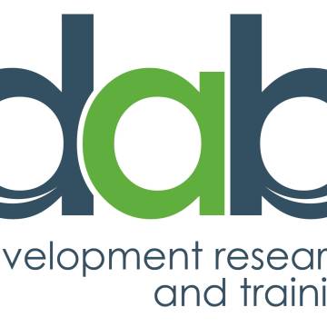 DAB logo in blue and green text