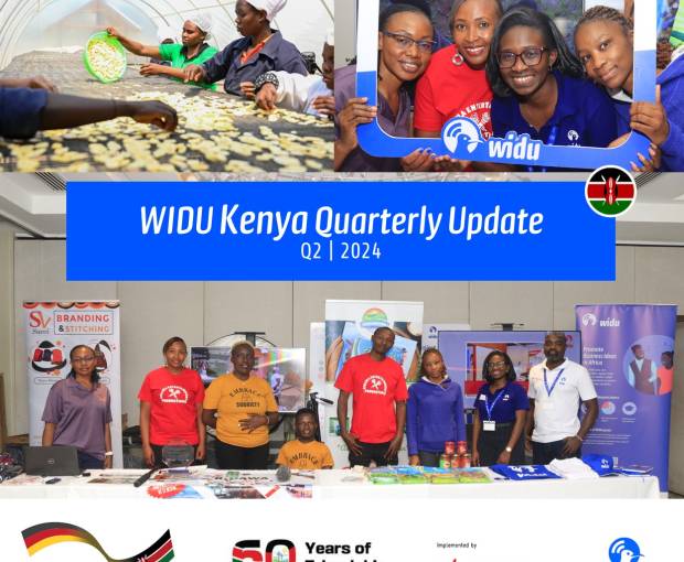 Three photos on one visual, headline: "WIDU Kenya Quarterly Update"