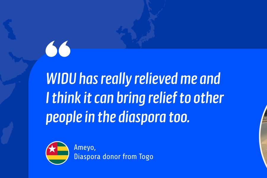 “WIDU has really relieved me and I think it can bring relief to other people in the diaspora too.”