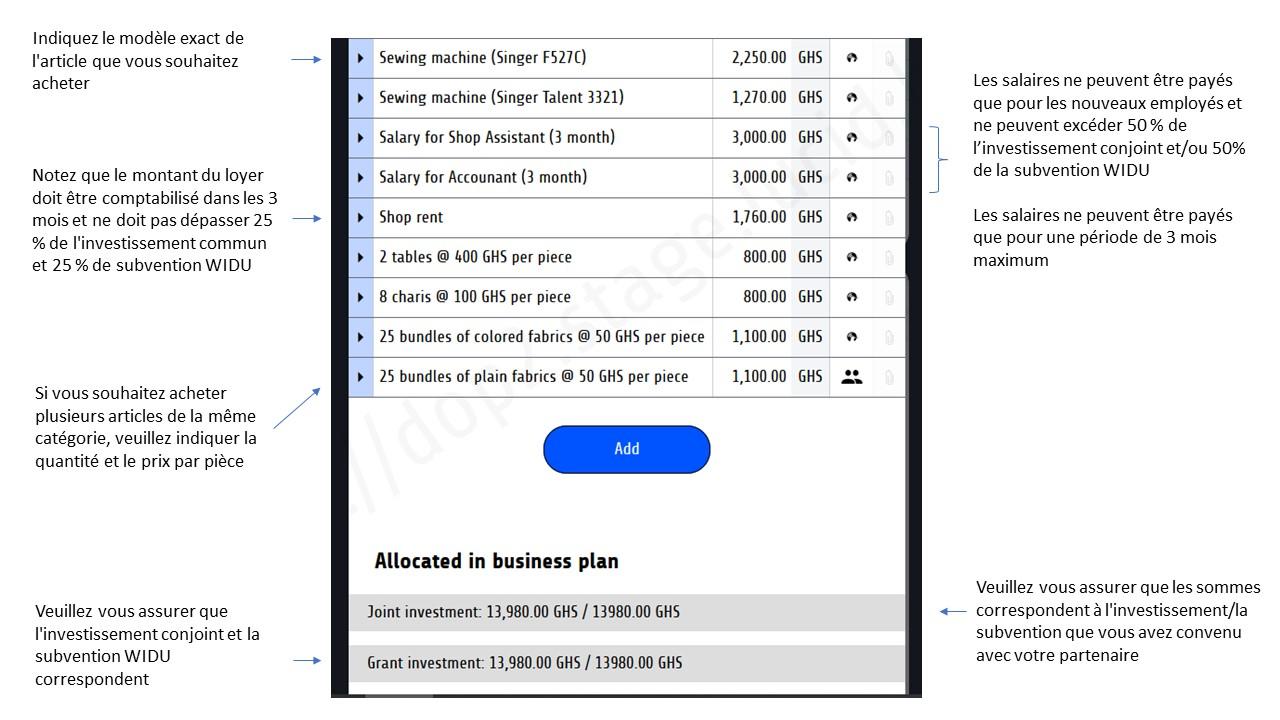 Conseils et astuces pour remplir le plan d'investissement WIDU