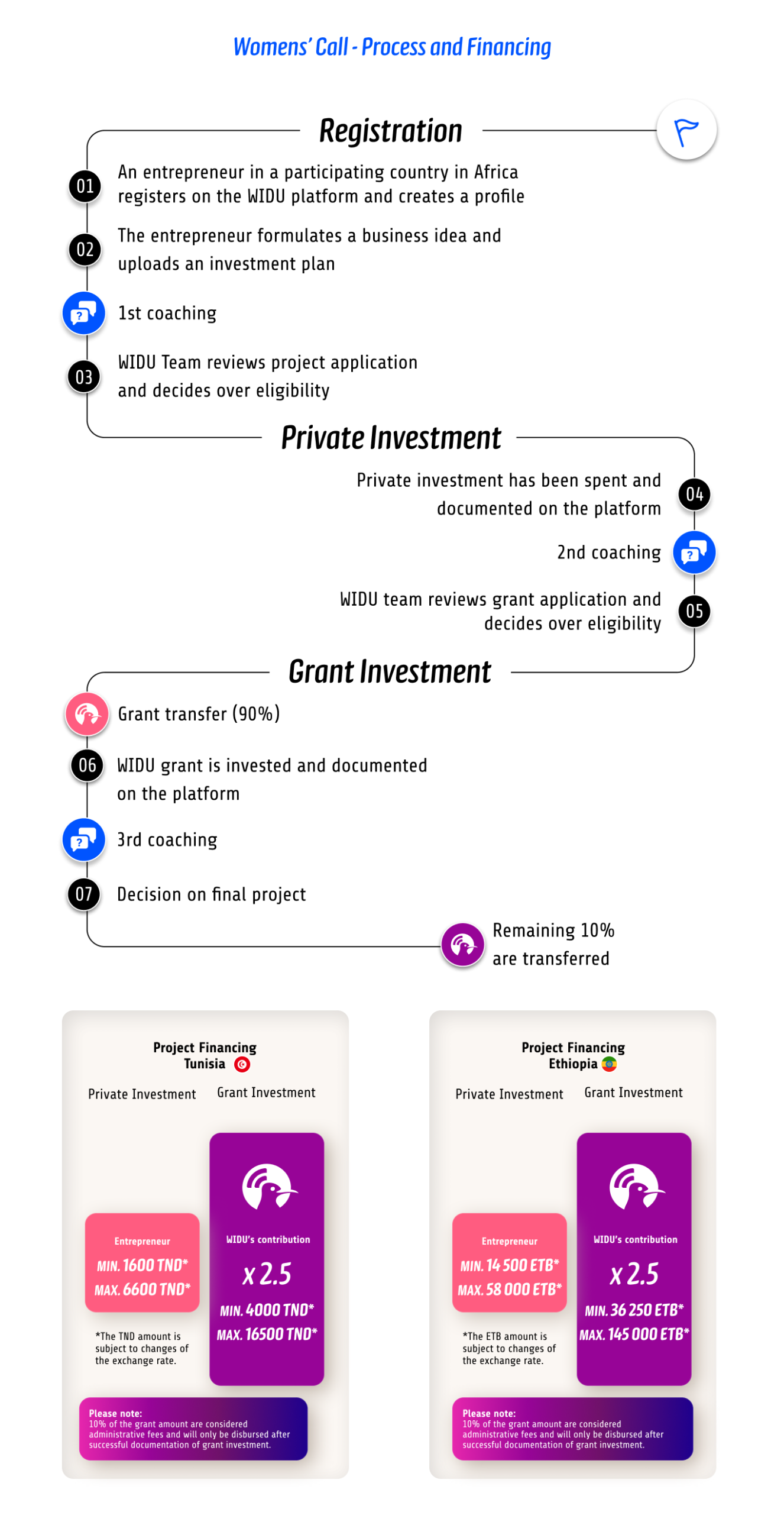 Overview of the WIDU process and Financing