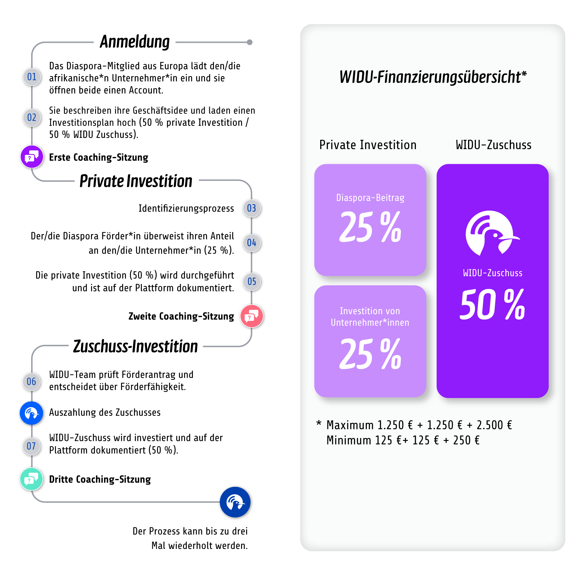 Prozess der Teilnahme am Originalen WIDU-Zuschuss (für die erste Runde)