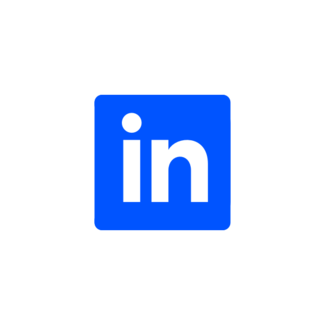 Blue icon of LinkedIn