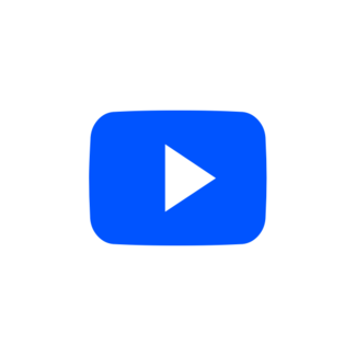 Blue icon of YouTube
