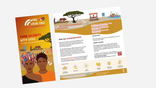 WIDU: Flyer of the Food Security Call in Kenya