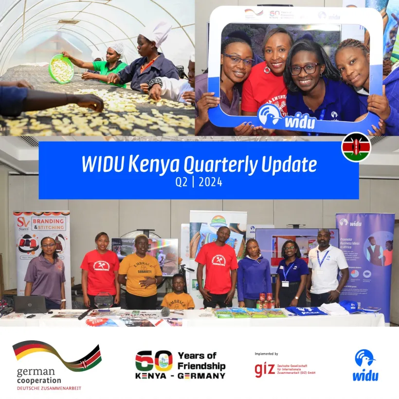 Three photos on one visual, headline: "WIDU Kenya Quarterly Update"
