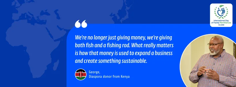 George WIDU diaspora donor from Kenya