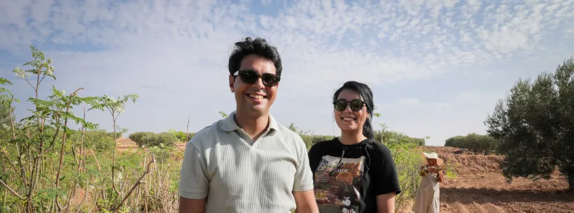 Saker et Bihar, donateur de la diaspora et fondatrice du projet AGAMAN, Tunisie.